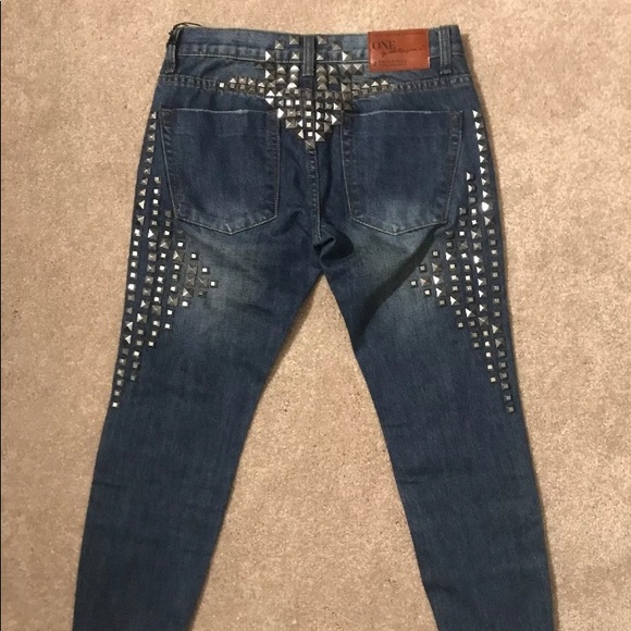 One Teaspoon Studded Freebird Jeans 0 22 - Picture 3 of 7